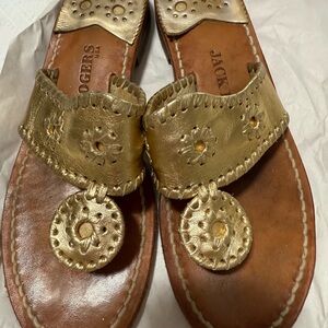 Jack Rogers Gold Sandals